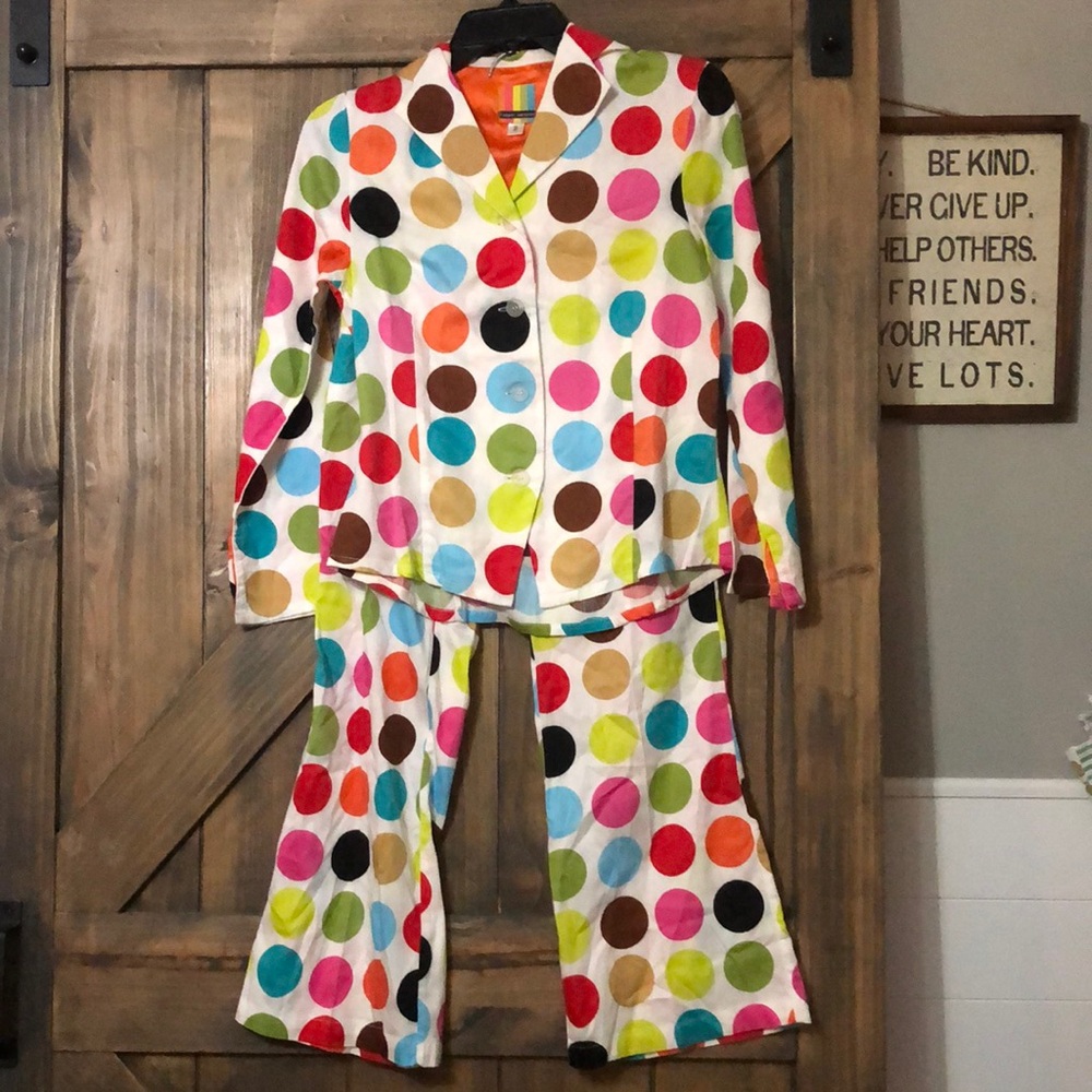 Tepper Jackson Multi Color Polka Dot Pantsuit in Size Small